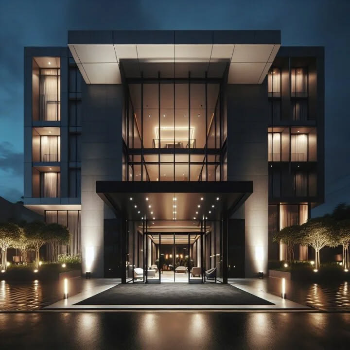 iluminat fatada hotel