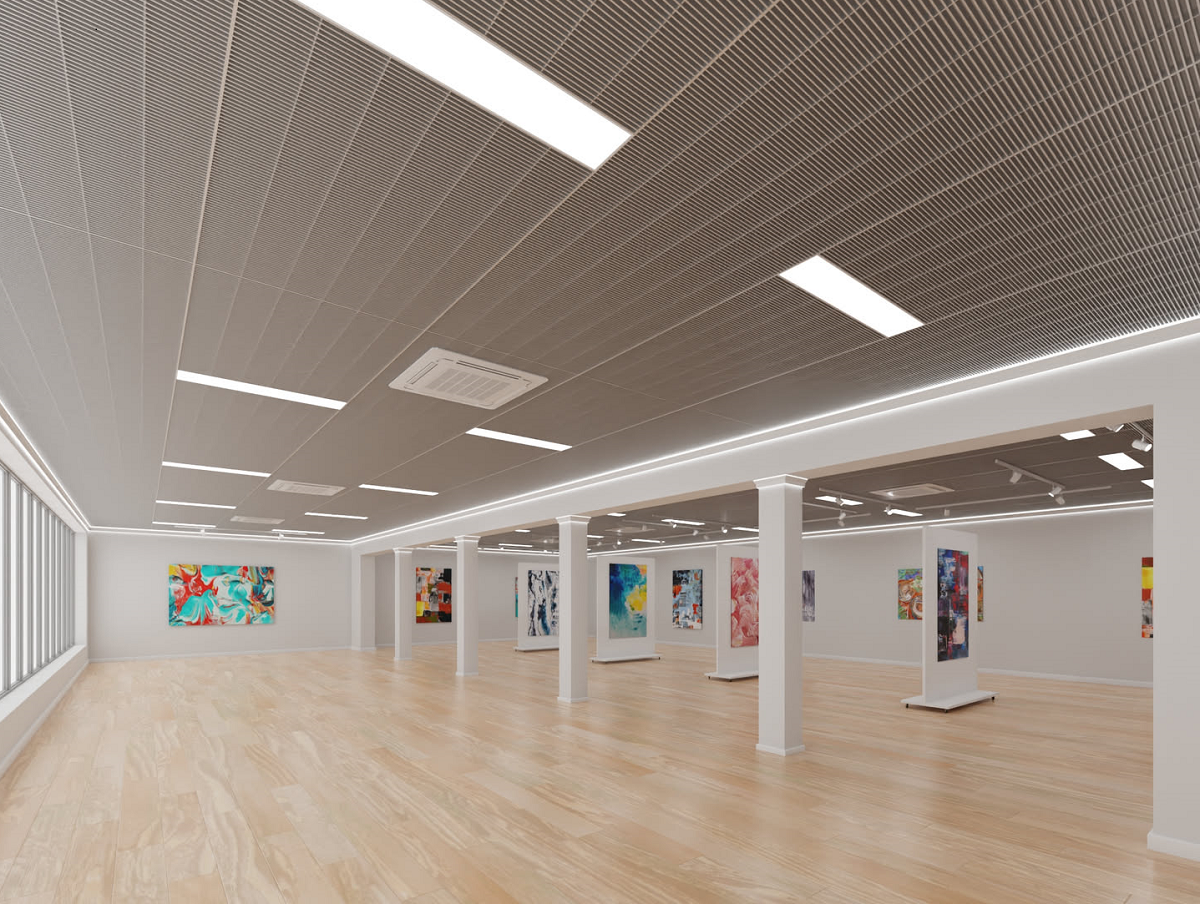 iluminat liniar galerie de arta
